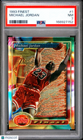 Michael Jordan 1993-94 Finest Card Chicago Bulls #1 PSA 7