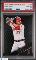 Mike Trout 2020 Topps Chrome Black Card Los Angeles Angels #100 PSA 10