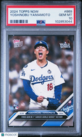 Yoshinobu Yamamoto 2024 Topps Now Rookie RC Los Angeles Dodgers #869 PSA 10
