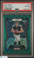 Will Levis 2023 Prizm Green Scope Prizm Rookie RC 53/75 Tennessee Titans PSA 10