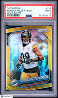 Minkah Fitzpatrick 2025 Prizm GOLD Prizm Pittsburgh Steelers Dolphins 4/10 PSA 9