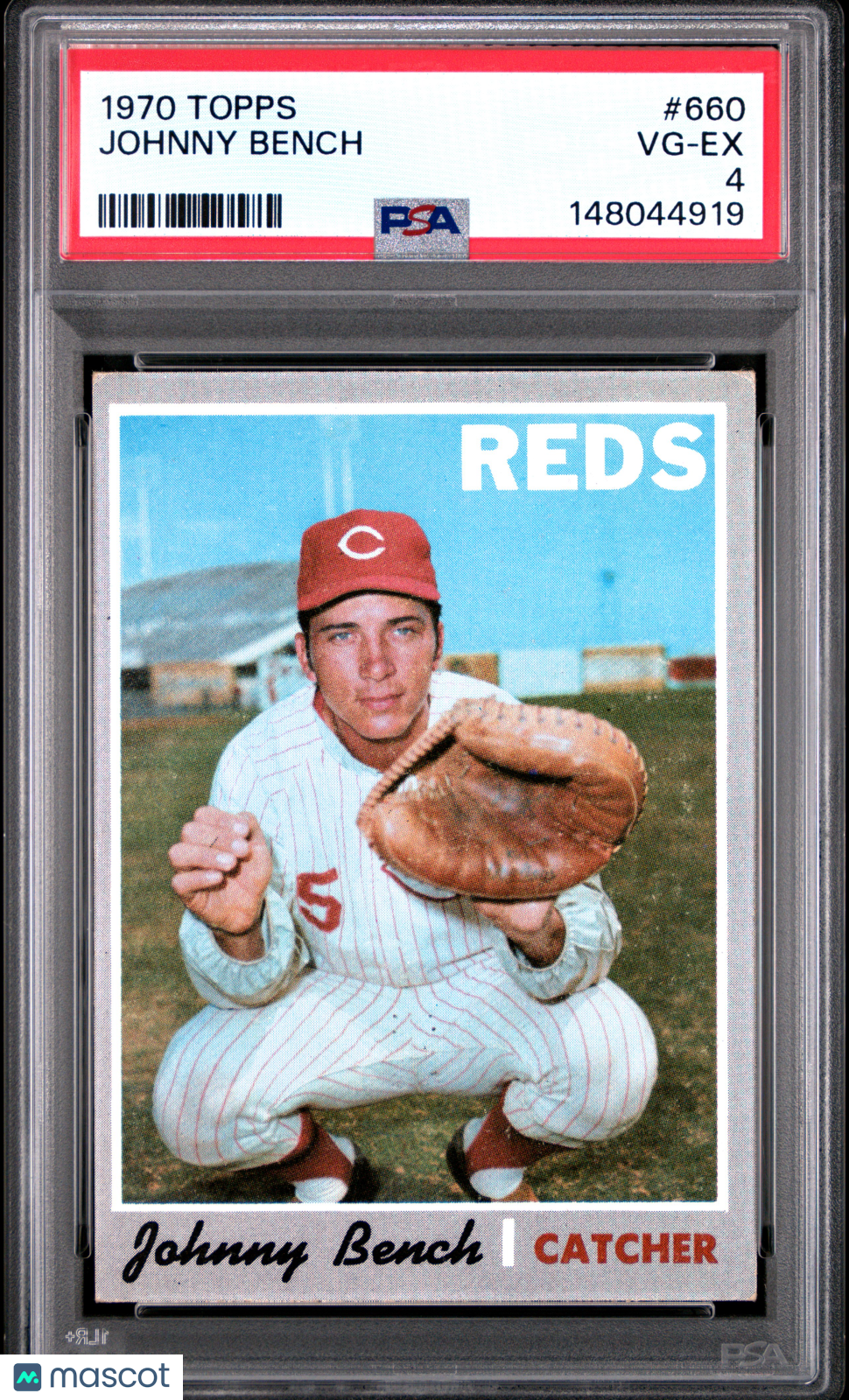 Johnny Bench 1970 Topps Card Cincinnati Reds #660 PSA 4