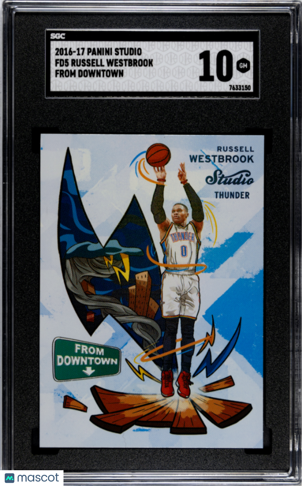 Russell Westbrook 2016-17 Studio From Downtown CASE HIT OKC Thunder SGC 10