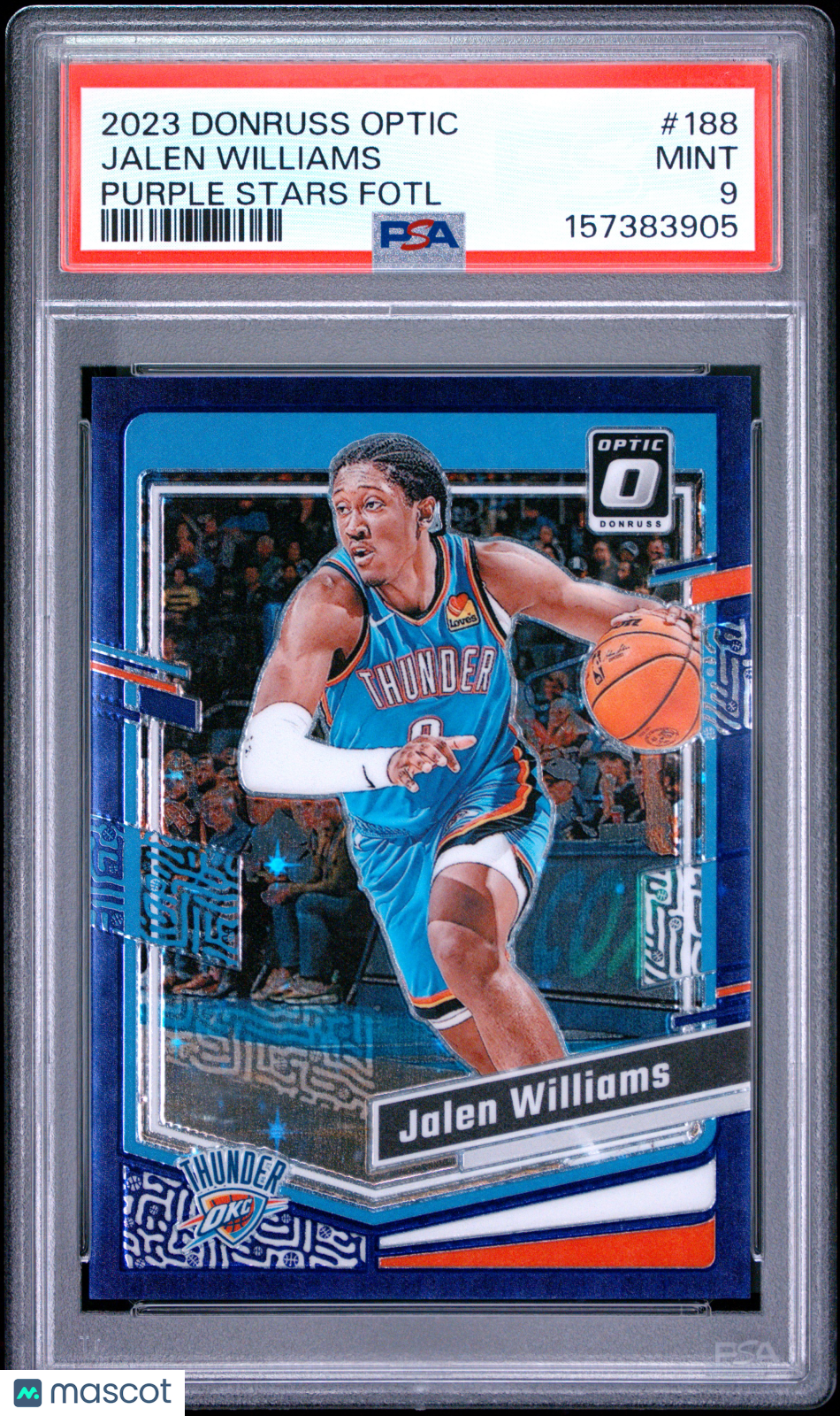 Jalen Williams 2023-24 Optic Purple Stars FOTL OKC Thunder 16/14 PSA 9