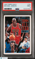 Michael Jordan 1993 Topps Gold Chicago Bulls #101 PSA 9