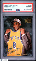 Kobe Bryant 1996-97 Fleer Metal Fresh Foundation Rookie RC LA Lakers PSA 8