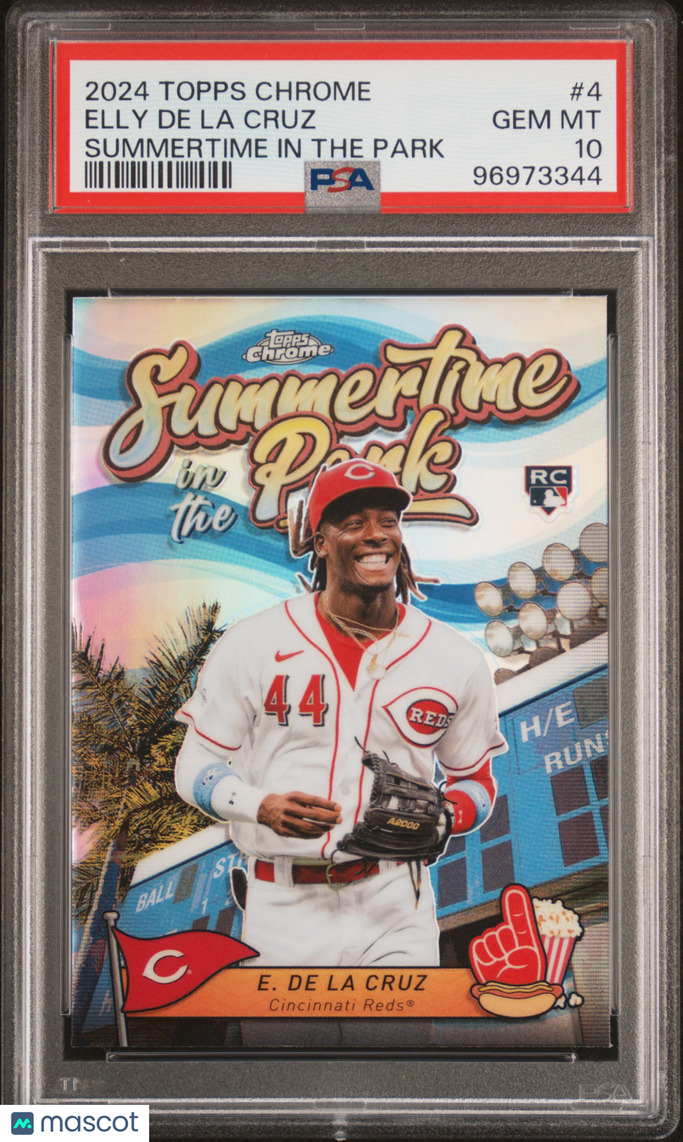 Elly De La Cruz 2024 Topps Chrome Summertime In The Park Rookie RC Reds PSA 10