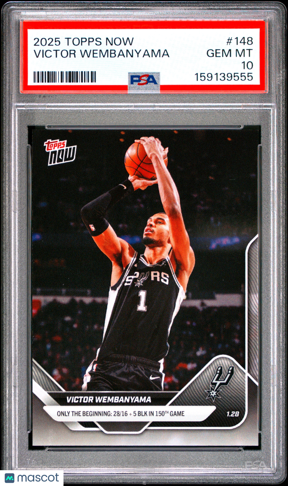 Victor Wembanyama 2025 Topps Now San Antonio Spurs #148 PSA 10