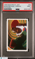Michael Jordan 1996 Baio Space Jam Stickers Bang Chicago Bulls #38 PSA 9