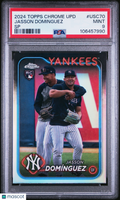 Jasson Dominguez 2024 Topps Chrome Shortprint SSP RC New York Yankees PSA 9