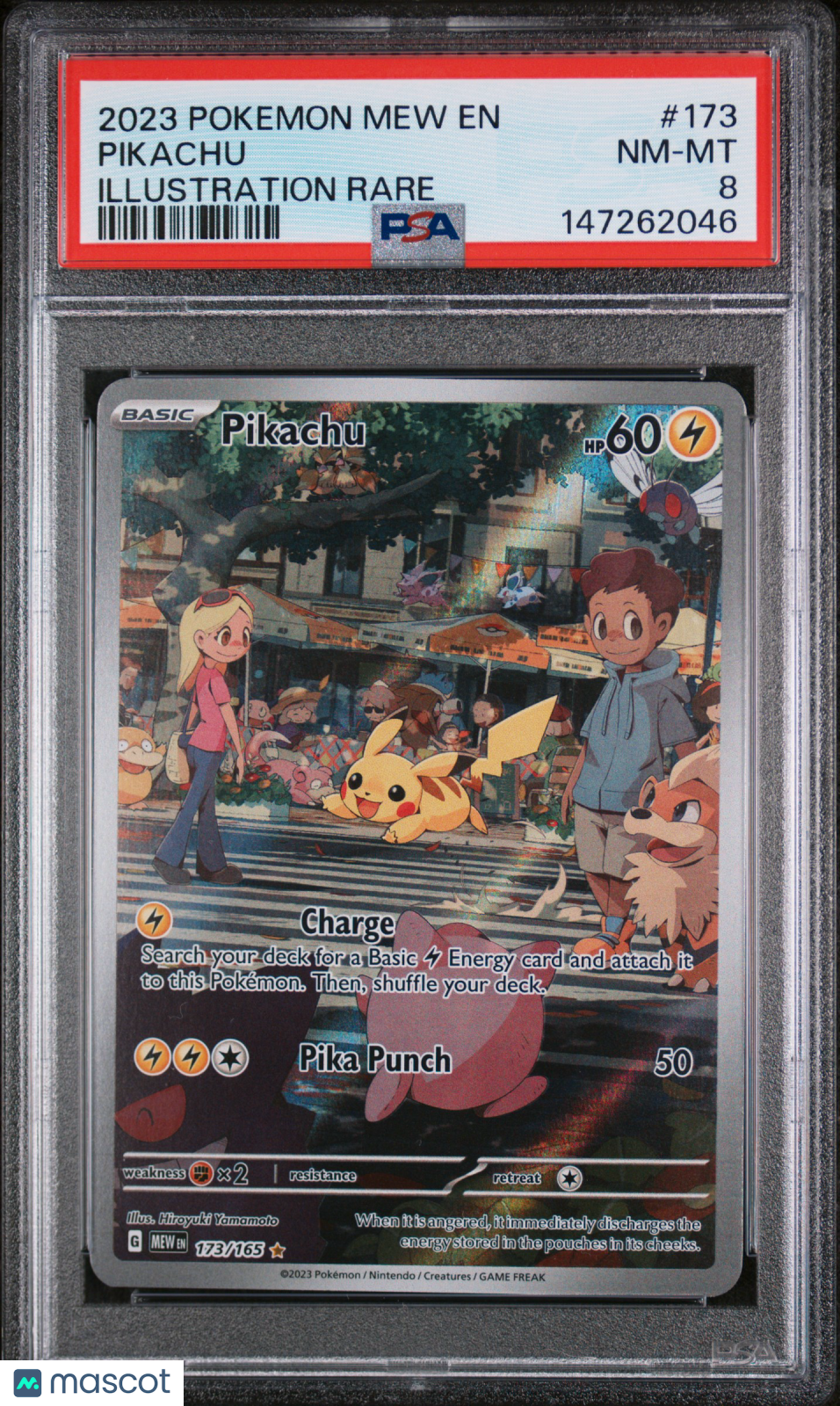 Pikachu 2023 Pokemon Mew EN-151 Illustration Rare PSA 8 #173