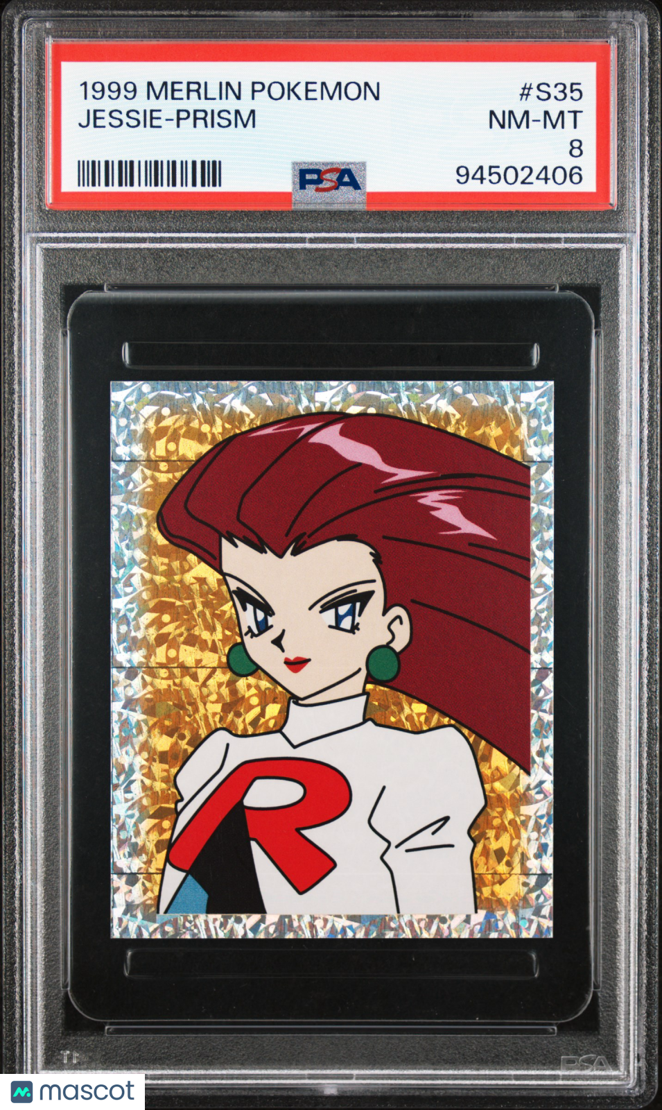 Jessie 1999 Merlin Pokemon Prism #S35 PSA 8