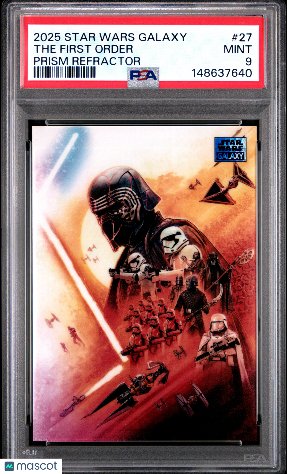 The First Order 2025 Topps Chrome Star Wars Galaxy Prism Refractor 12/75 PSA 9