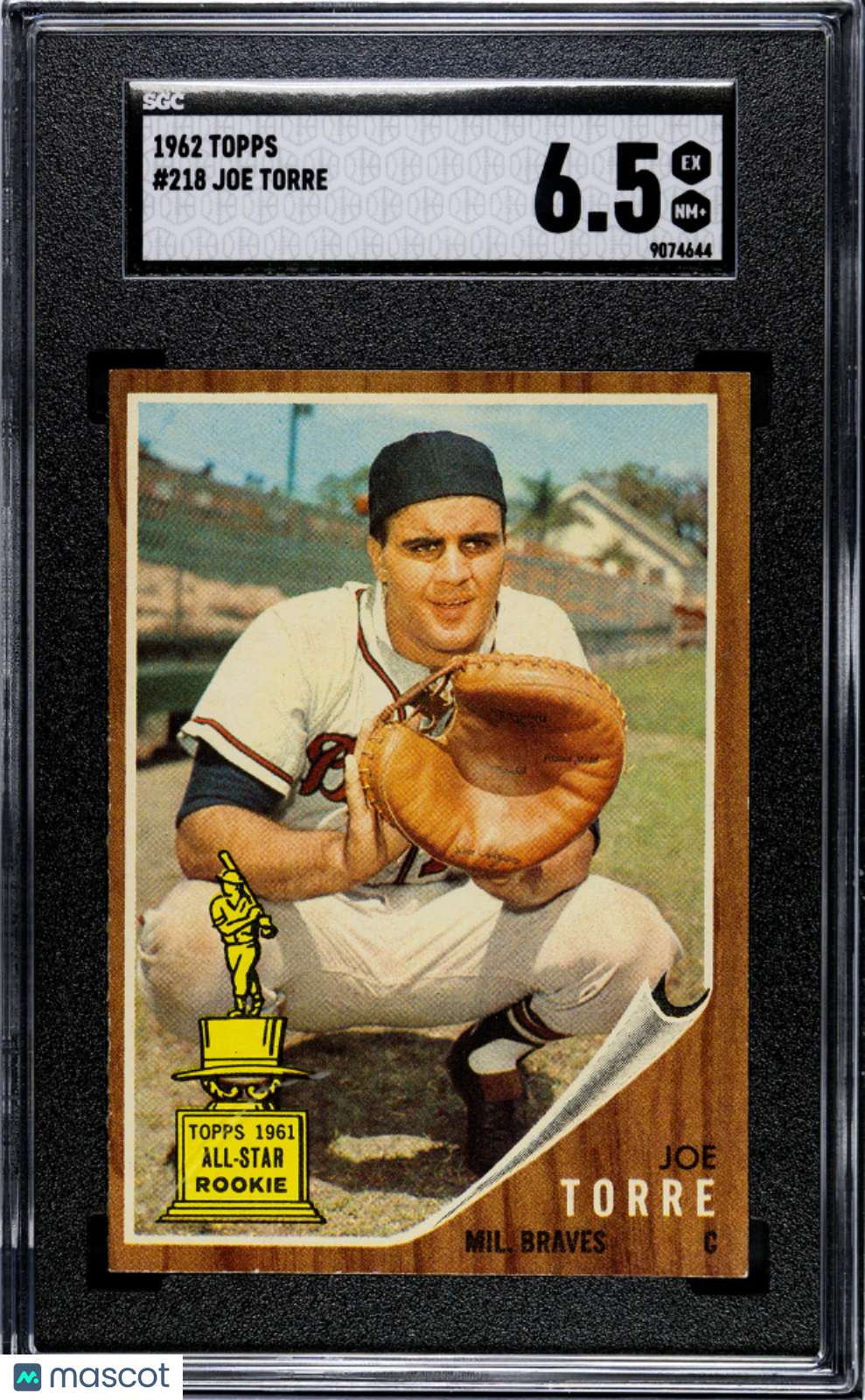 Joe Torre 1962 Topps All-Star Rookie Milwaukee Brewers #218 SGC 6.5