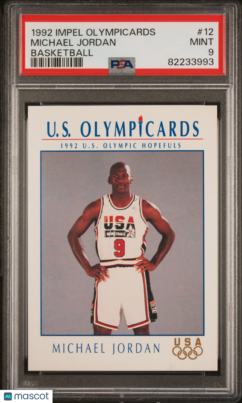 Michael Jordan 1992 Impel Olympicards Chicago Bulls #12 PSA 9