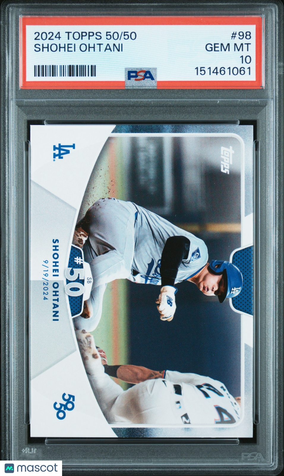 Shohei Ohtani 2024 Topps 50/50 Card Los Angeles Dodgers #98 PSA 10