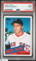 Roger Clemens 1985 Topps Rookie Card RC Boston Red Sox #181 PSA 9