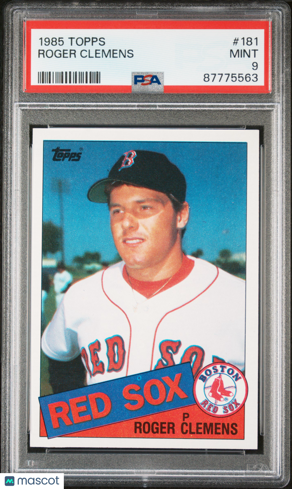 Roger Clemens 1985 Topps Rookie Card RC Boston Red Sox #181 PSA 9