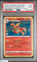 SP. Delivery Charizard 2022 Swsh Black Star Promo Pokemon Center PSA 9 #075