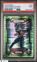 Jaxon Smith-Njigba 2023 Prizm Neon Green Pulsar Rookie RC Seahawks #390 PSA 9