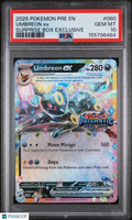 Umbreon EX 2025 Pokemon Prismatic Evolutions Surprise Box Promo PSA 10 #060