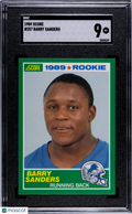 Barry Sanders 1989 Score Rookie RC Detroit Lions #257 SGC 9