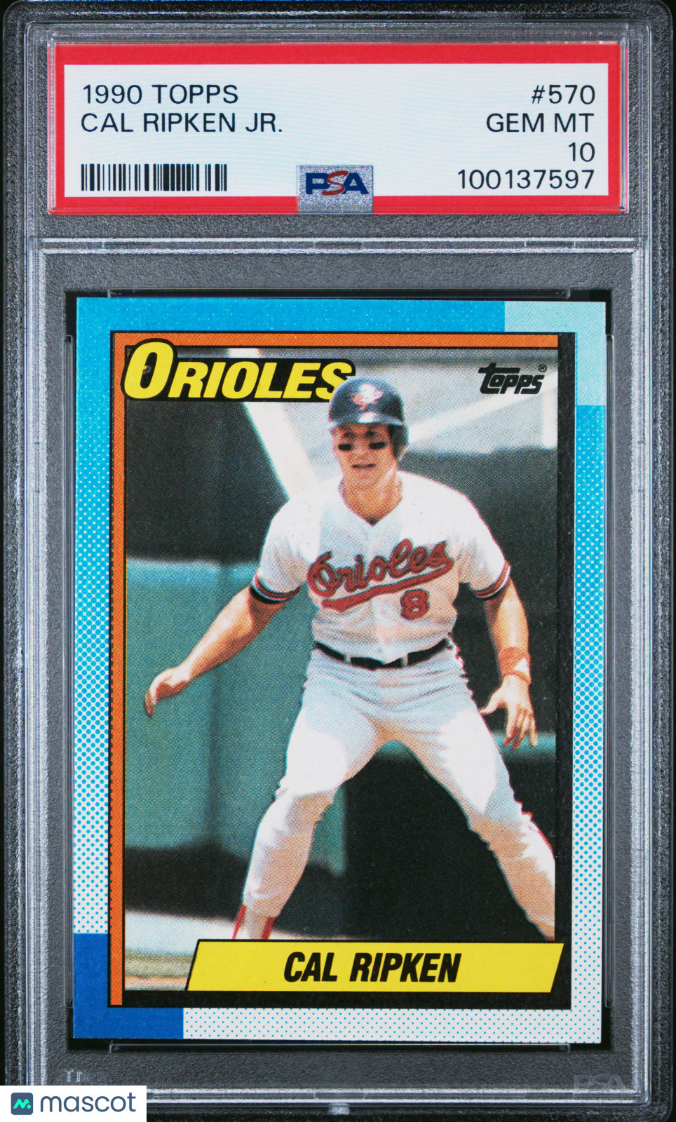 Cal Ripken Jr. 1990 Topps Baltimore Orioles #570 PSA 10