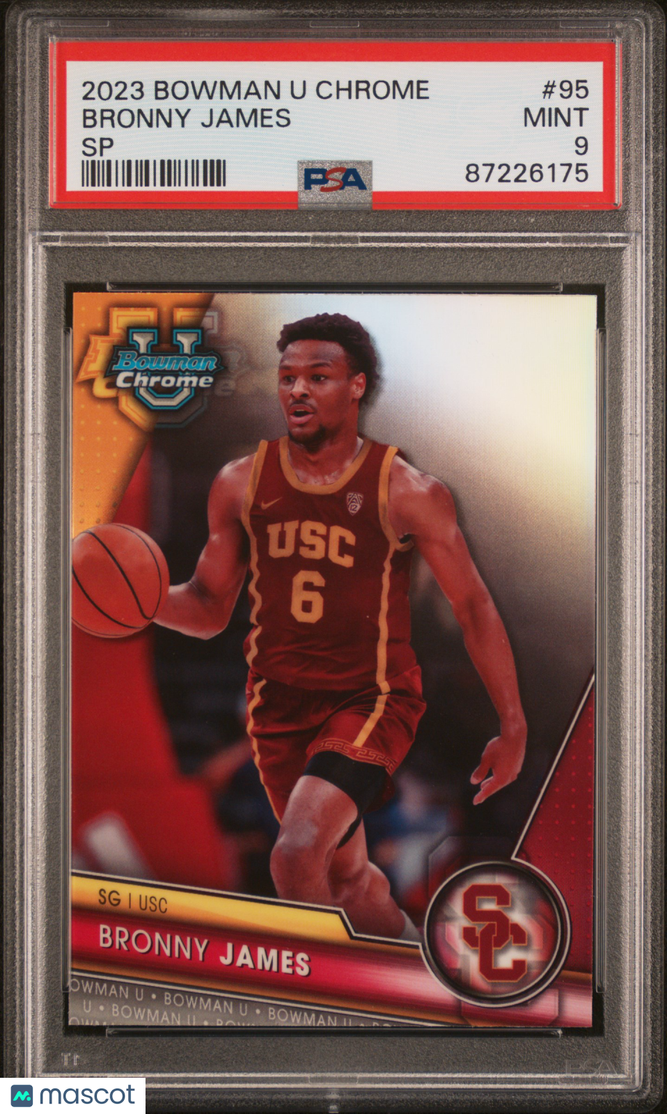 Bronny James 2023 Bowman Chrome SHORTPRINT SSP RC USC Trojans PSA 9