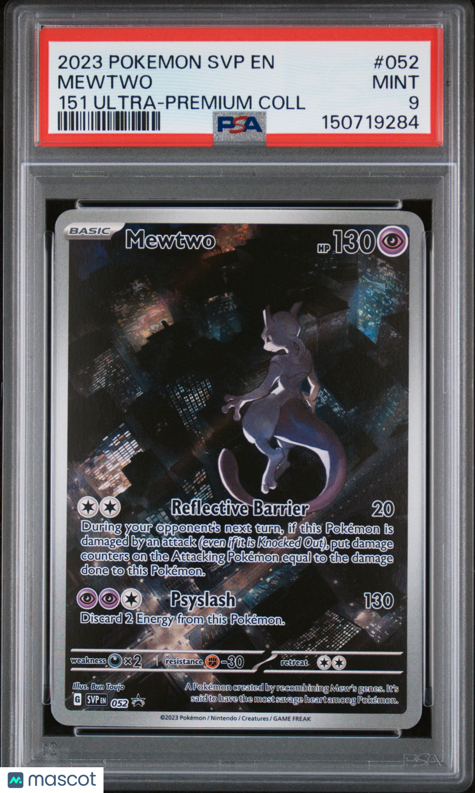 Mewtwo 2023 Pokemon SVP EN-SV Black Star Promo 151 Ultra-Premium Coll PSA 9 #052