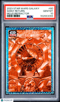 Shiny Return 2023 Topps Chrome Star Wars Galaxy MOJO Refractor 43/50 #80 PSA 10