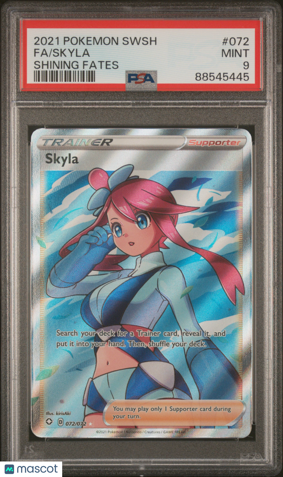 Skyla 2021 Pokemon Sword & Shield Shining Fates Fa Shining Fates PSA 9 #072