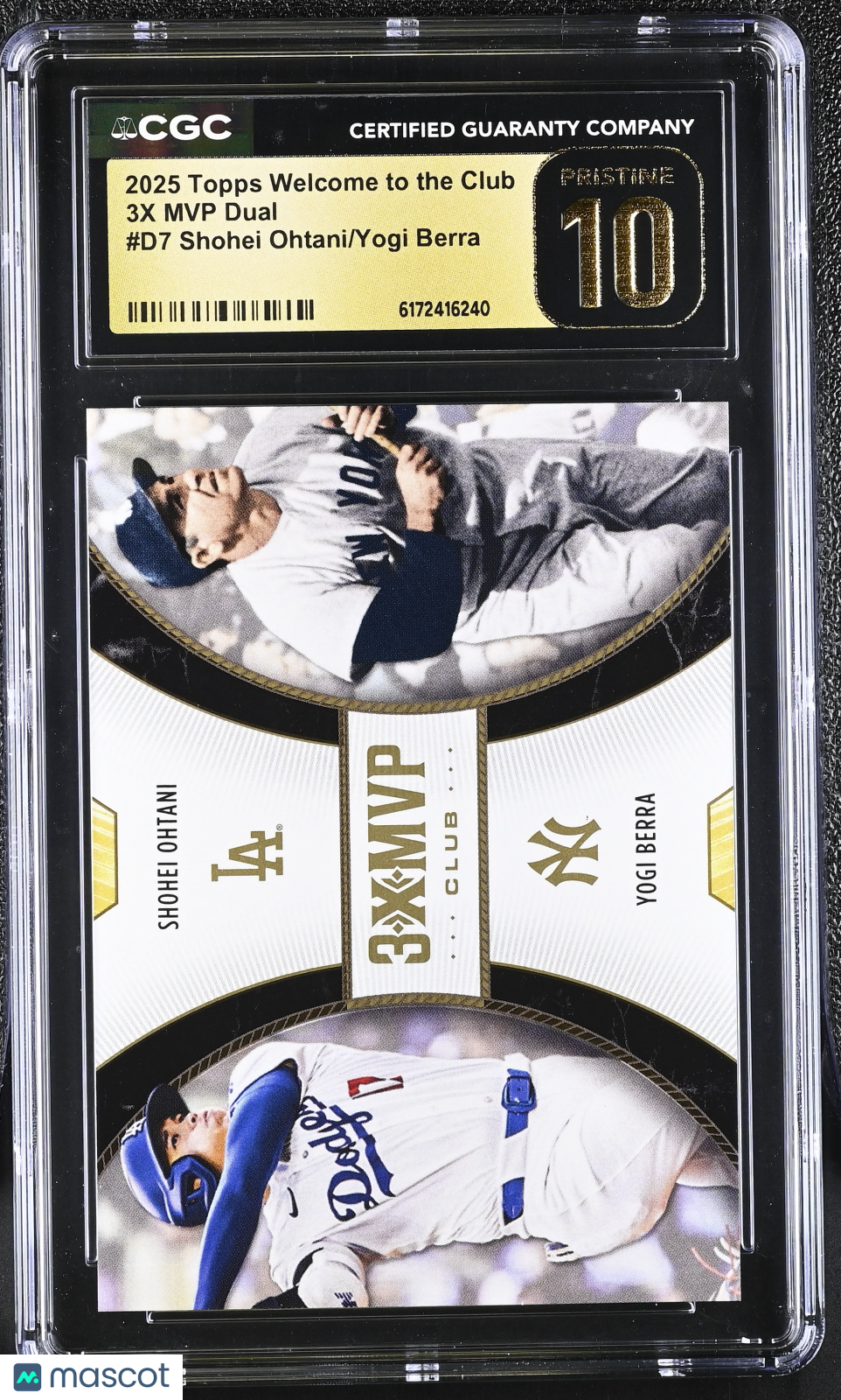 Shohei Ohtani / Yogi Berra 2025 Topps Welcome To The Club MVP CGC 10 PRISTINE
