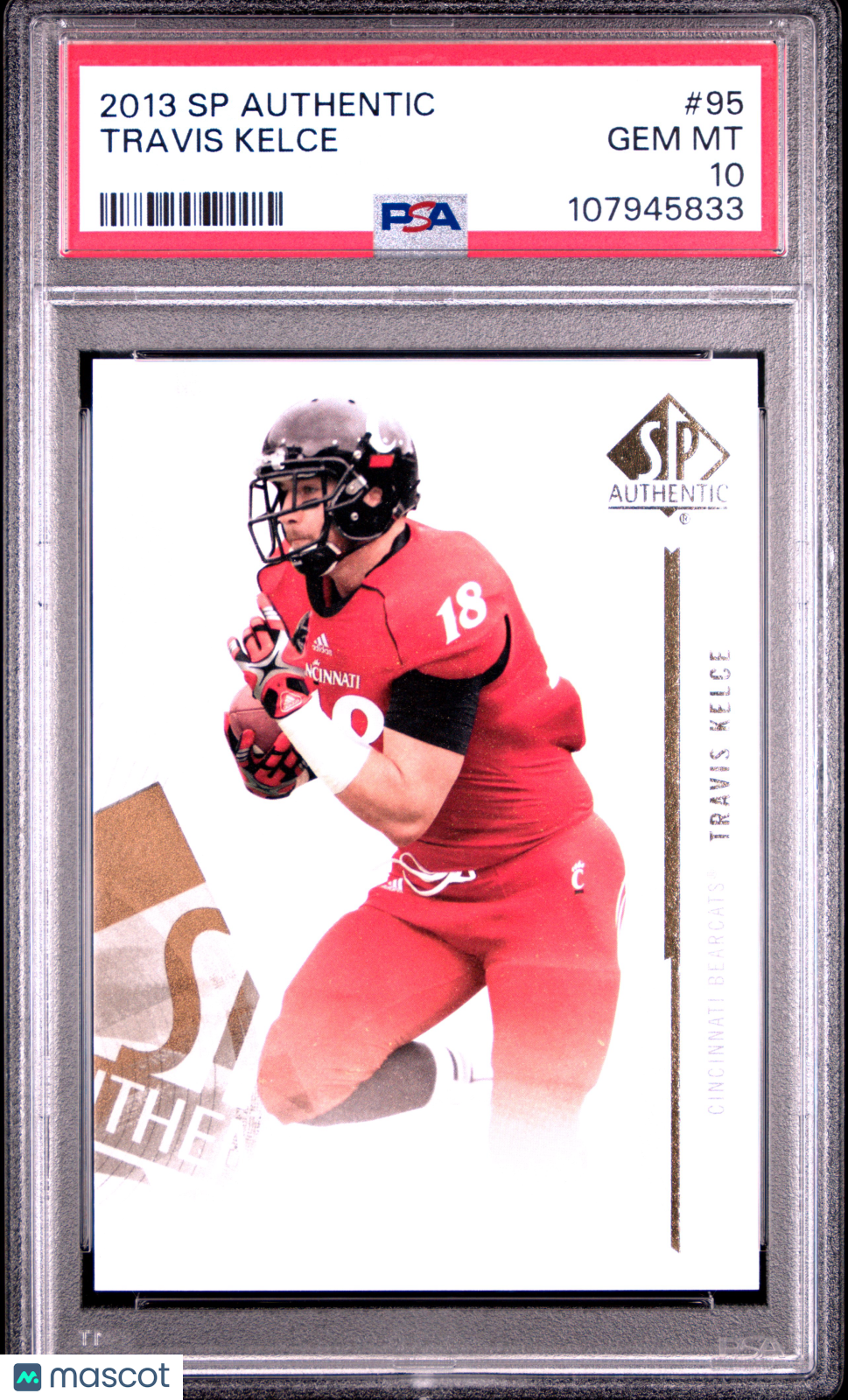 Travis Kelce 2013 SP Authentic Rookie RC Kansas City Chiefs #95 PSA 10