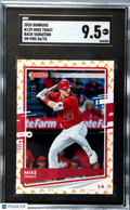 Mike Trout 2020 Donruss On Fire Variation Los Angeles Angels 56/75 SGC 9.5