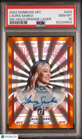 Laura Sanko 2022 Donruss UFC SIG Holo Orange Laser Auto Autograph PSA 10