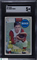 Johnny Bench 1969 Topps Cincinnati Reds #95 SGC 5