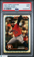 Cristian Javier 2024 Topps Chrome Sapphire Superfractor /1 PSA 9