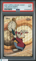 The White Rabbit 2025 Topps Chrome Disney SUPERFRACTOR 1/1 PSA 9 #180