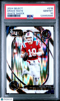 Drake Maye 2024 Select Club White Shock RC New England Patriots 187/199 PSA 10