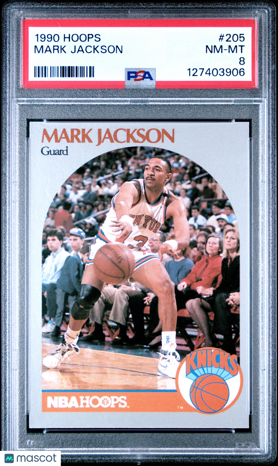 Mark Jackson 1990 Hoops Menenedez Brothers New York Knicks #205 PSA 8