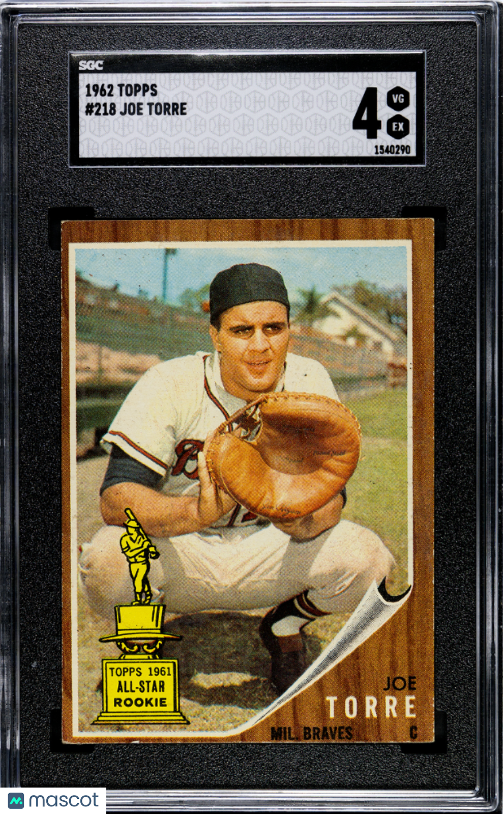 Joe Torre 1962 Topps SGC 4