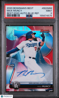 Max Muncy 2020 Bowman's Best Auto Autograph Blue LA Dodgers 116/150 PSA 9