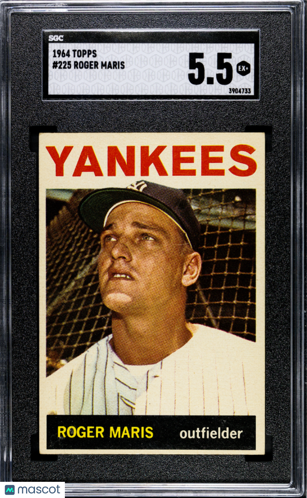 Roger Maris 1964 Topps Card New York Yankees #225 SGC 5.5