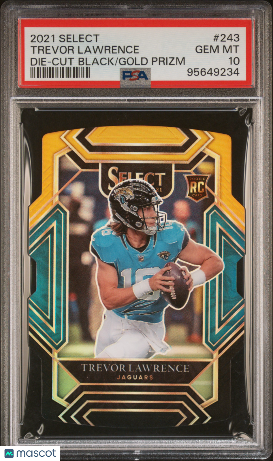 Trevor Lawrence 2021 Select Die Cut Black Gold Prizm Rookie RC Jaguars PSA 10