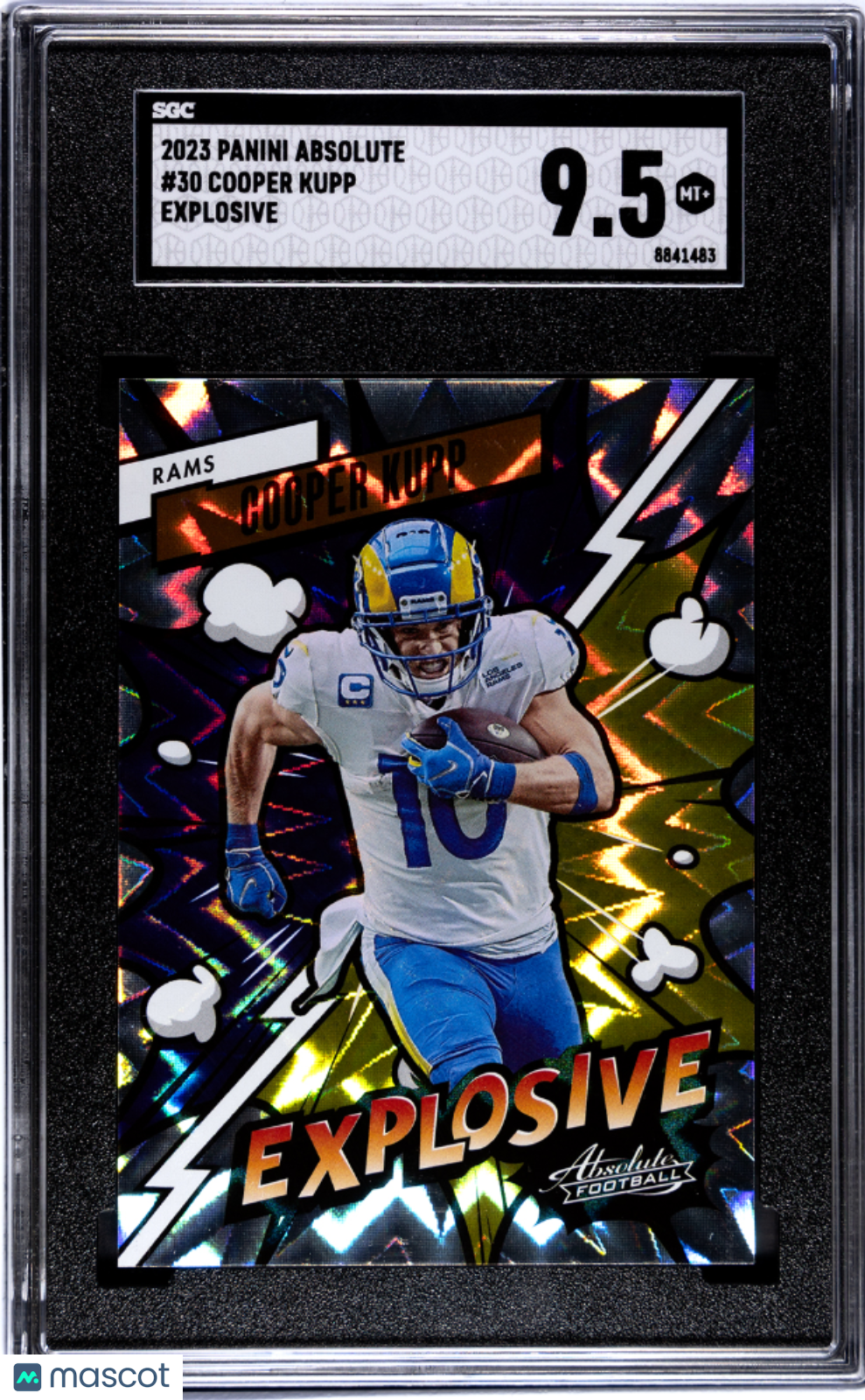 Cooper Kupp 2023 Absolute Explosive SSP CASE HIT Los Angeles Rams SGC 9.5