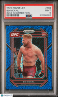 Bo Nickal 2023 Prizm UFC Blue Shimmer Fotl RC Rookie SSP 3/10 PSA 9