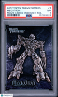 Megatron 2007 Topps Transformers Movie Cards Embossed Foil #7 PSA 7