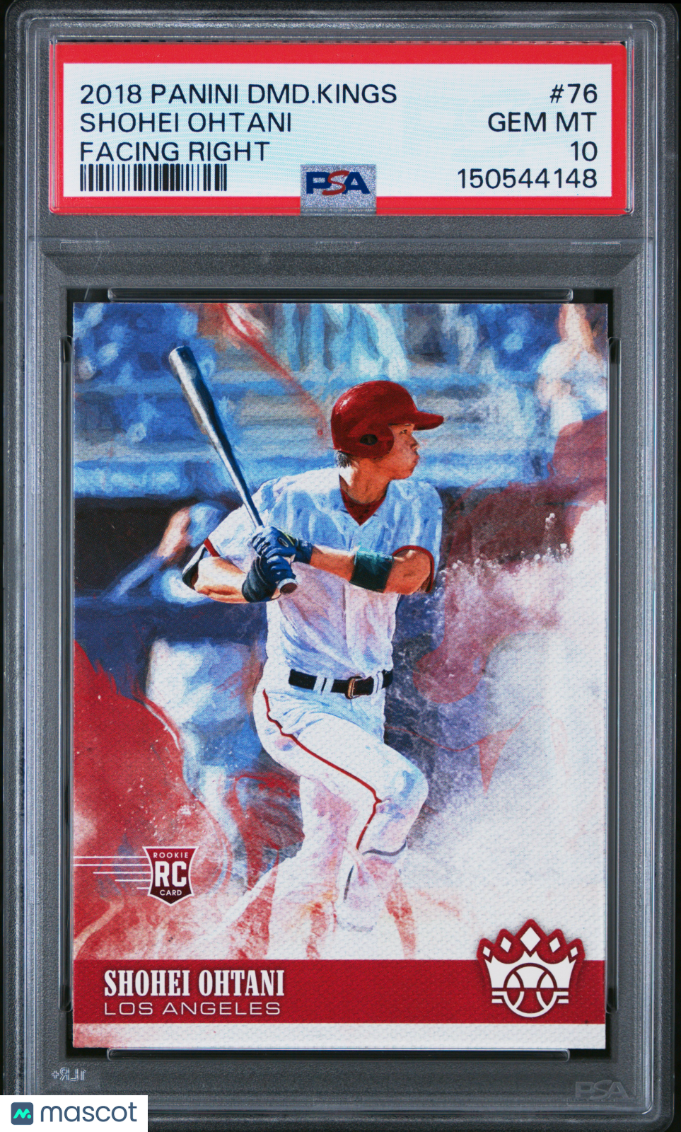 Shohei Ohtani 2018 Diamond Kings Facing Right Rookie RC Los Angels Angels PSA 10