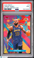 LeBron James 2025 Topps Finest Oil Spill Refractor Los Angeles Lakers #79 PSA 9