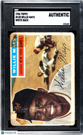 Willie Mays 1956 Topps White Back Card New York Giants #130 SGC A
